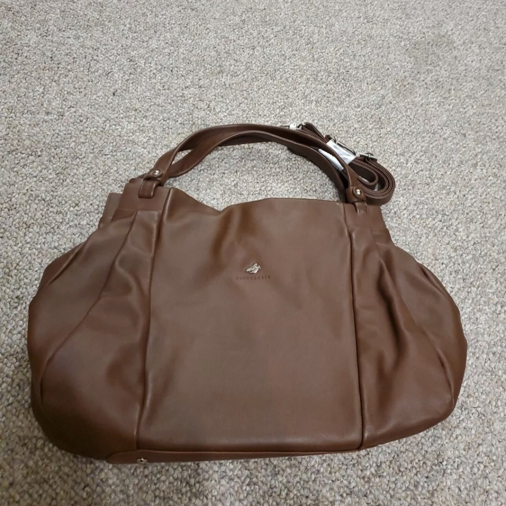 Bruno Rossi Made In Italy Brown Leather Shoulder Crossbody Purse EUC